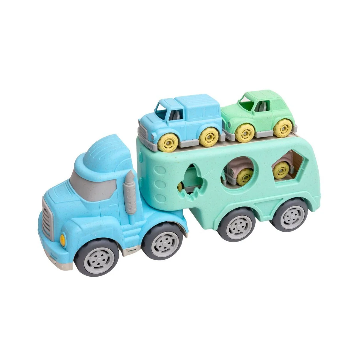 WISAM LKW-Abschleppwagen Sortierspiel mit Autos und Bausteinen
