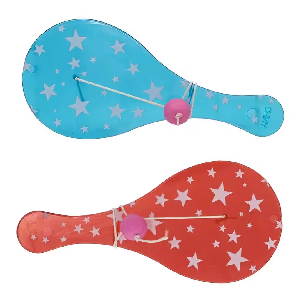 IDENA Paddleballs Spielset 4 Stück Partyspiel Mitgebsel