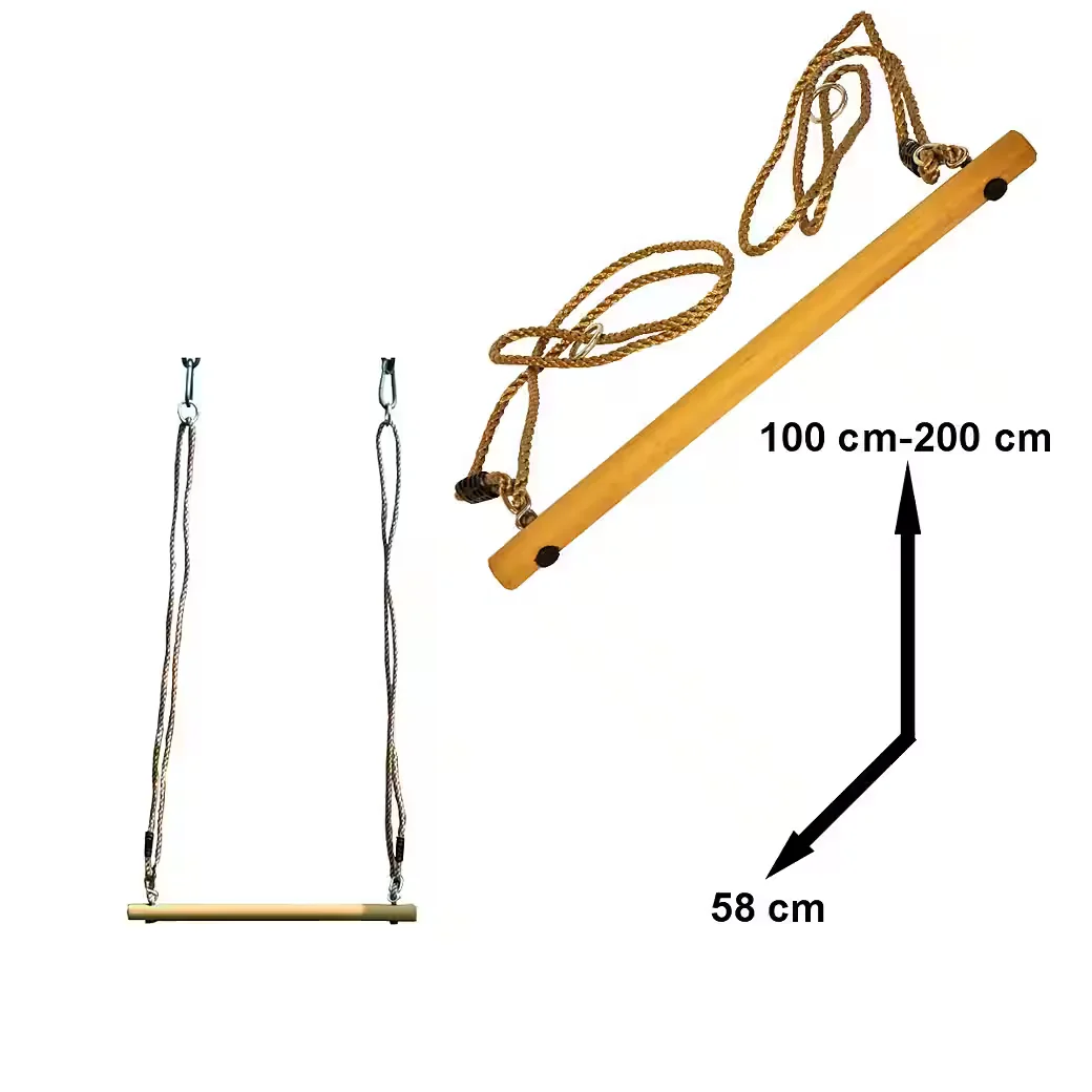 LOGGYLAND Trapezschaukel Holztrapez 58 cm Turntrapez unbehandelt