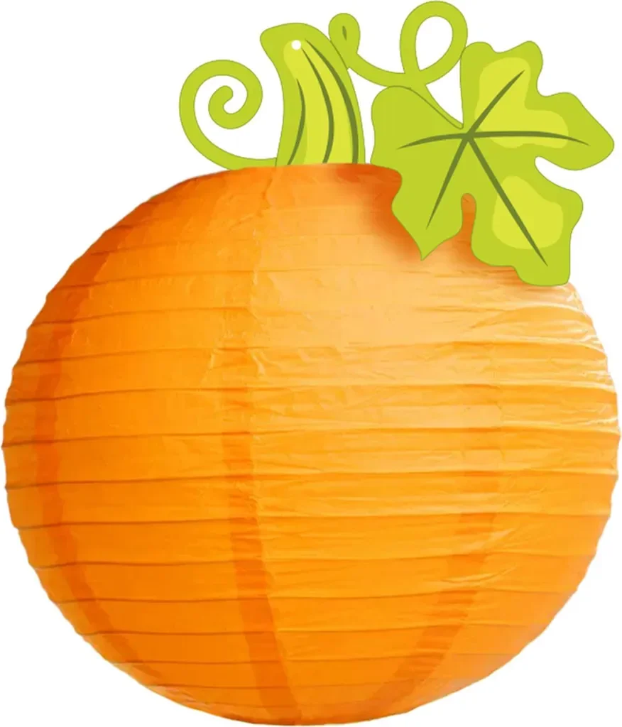 Hdvery Halloween Kürbis Papierlaterne zum Aufhängen orange Deko