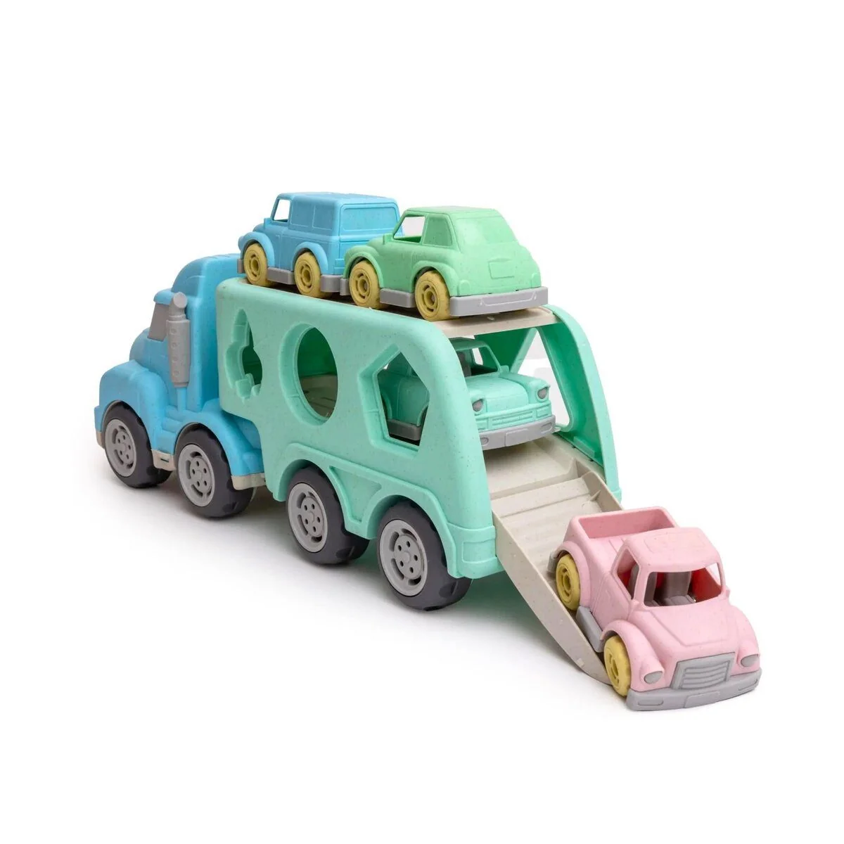 WISAM LKW-Abschleppwagen Sortierspiel mit Autos und Bausteinen