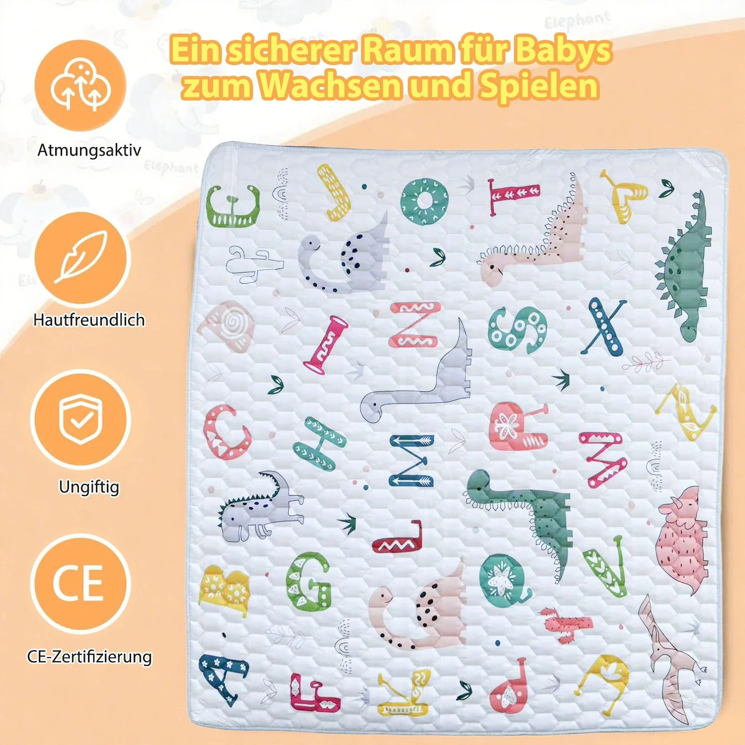 AIMAX Baby Krabbelmatte faltbar Spielmatte Kinder Spieldecke Babymatte