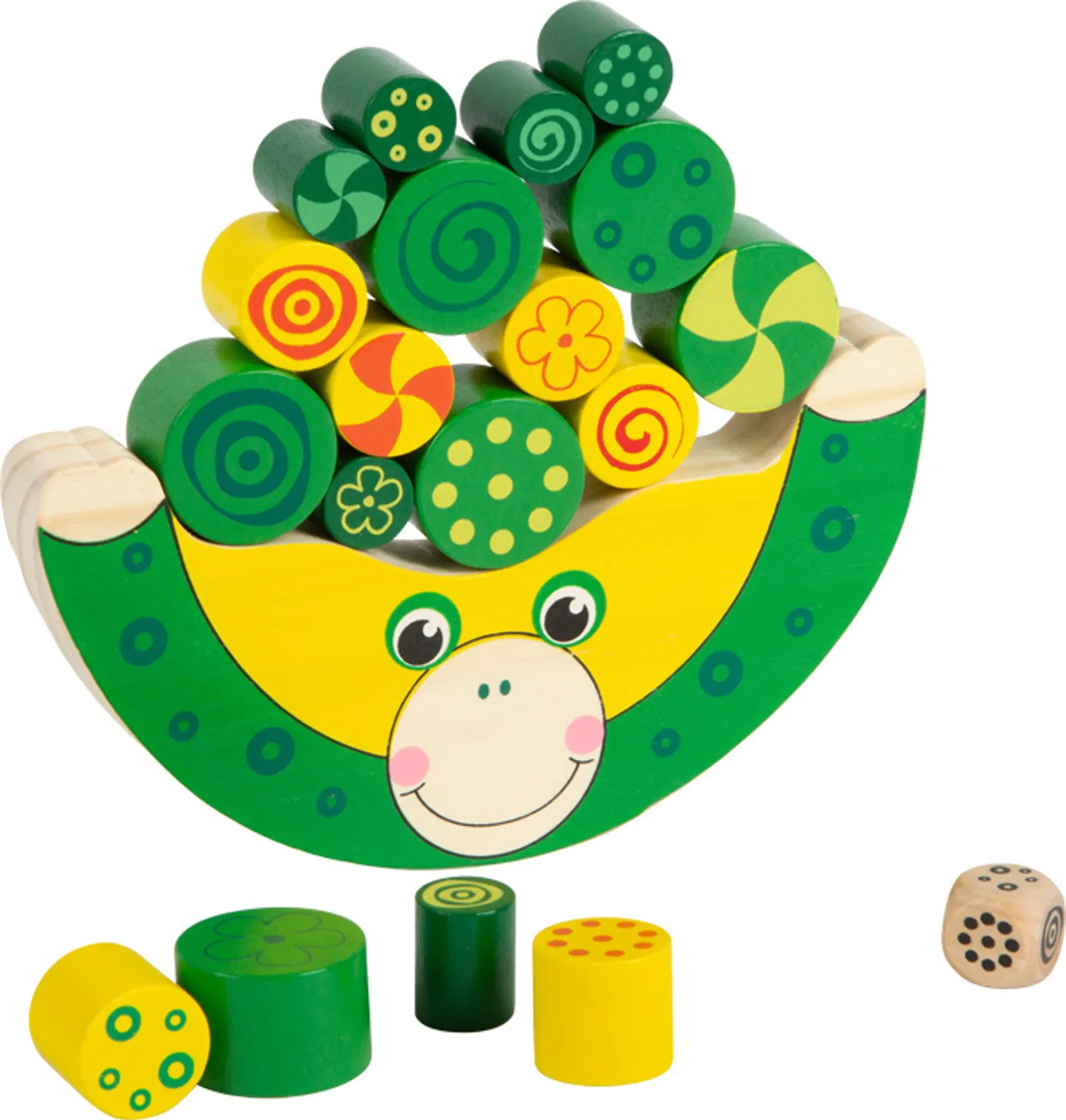 Small Foot Balancierfrosch aus Holz – 20-teiliges Geschicklichkeitsspiel