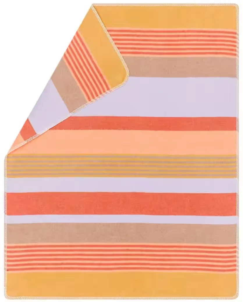 DAVID FUSSENEGGER Babydecke Juwel Multicolor Streifen 70x90 cm Gold