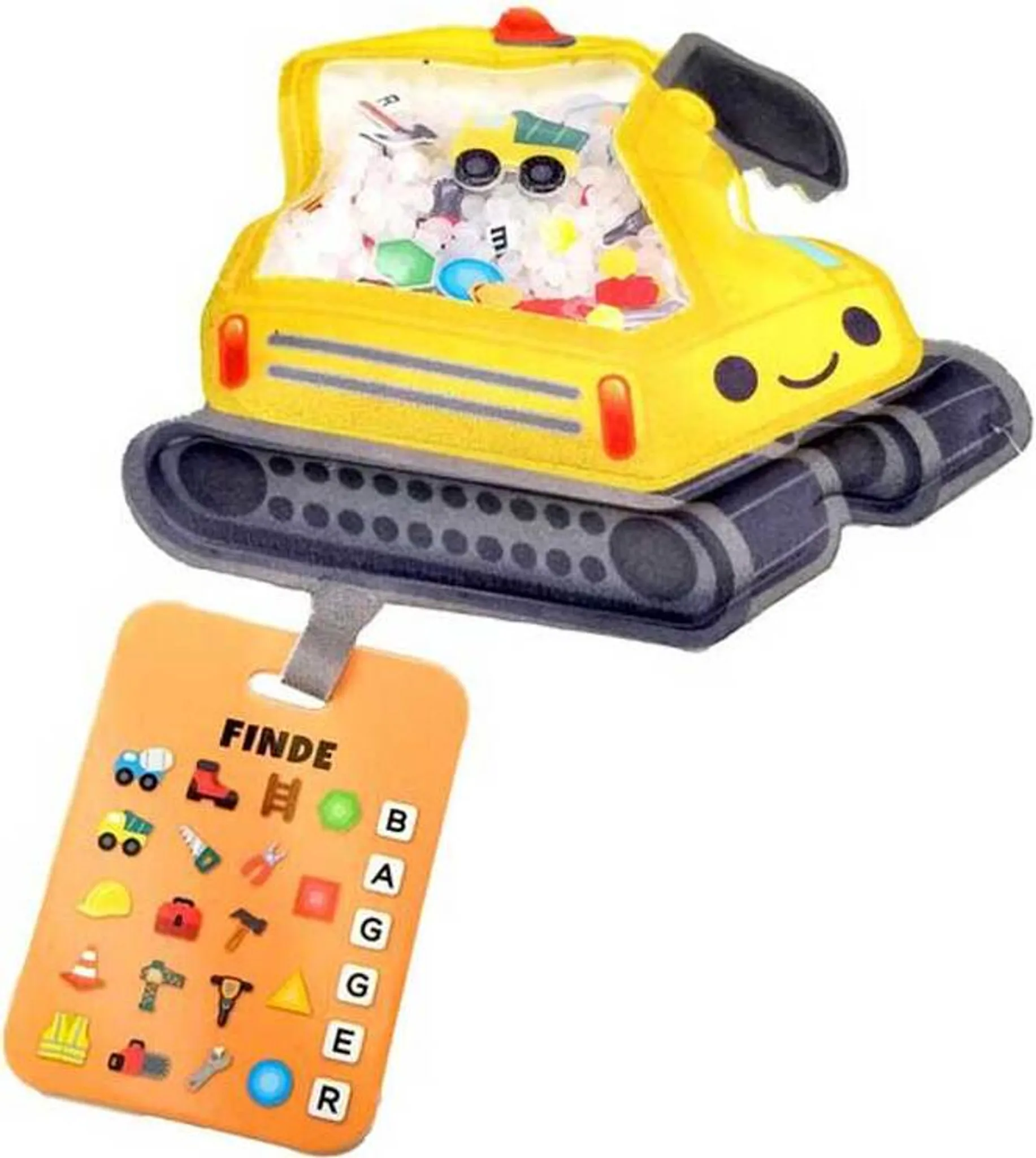 Bizyboo Sensorik-Spielzeug „Bagger“ – mit Perlen & versteckten Objekten