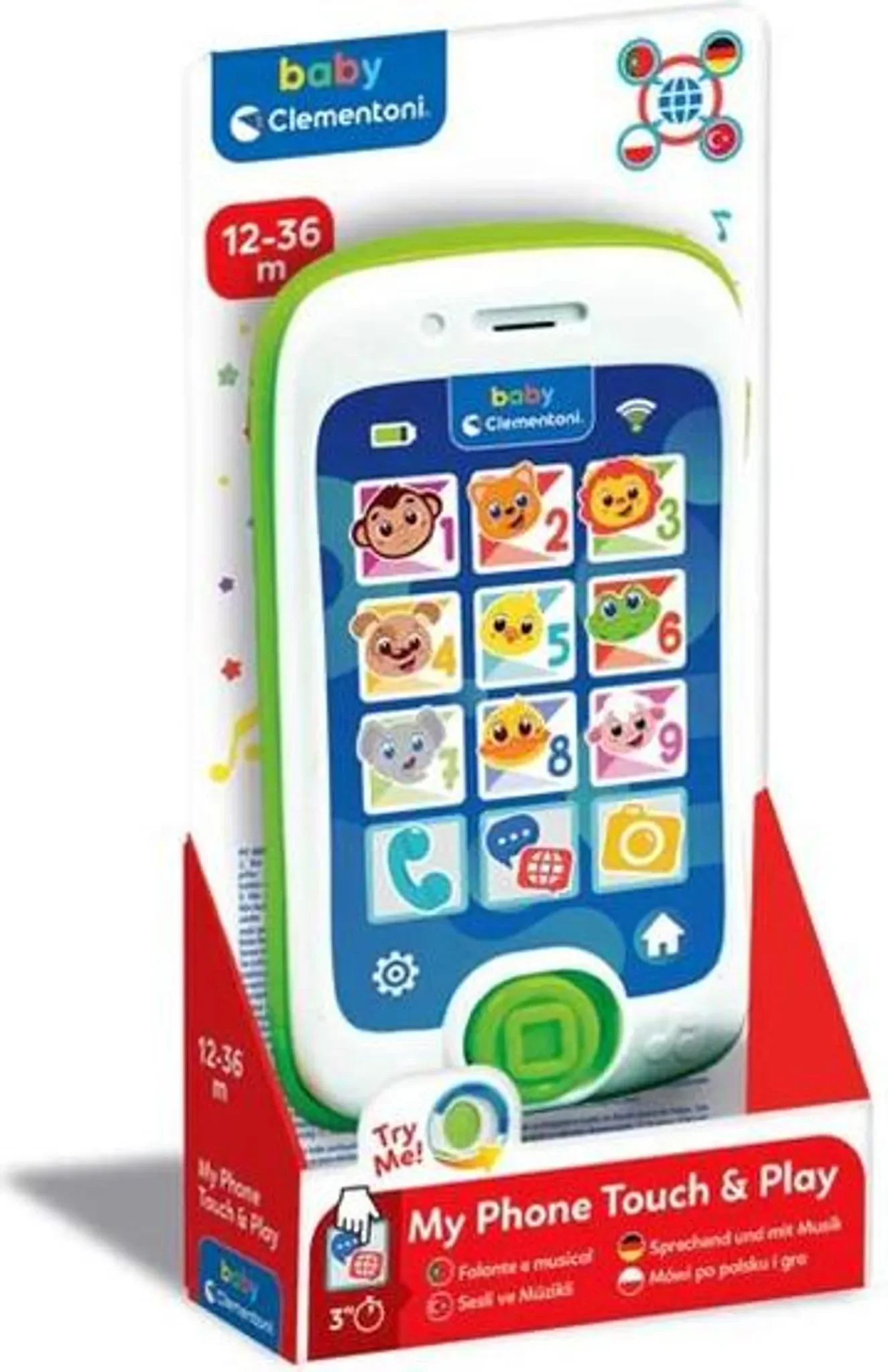 Clementoni Sprechendes Touchscreen-Smartphone – Lernspielzeug für Kinder