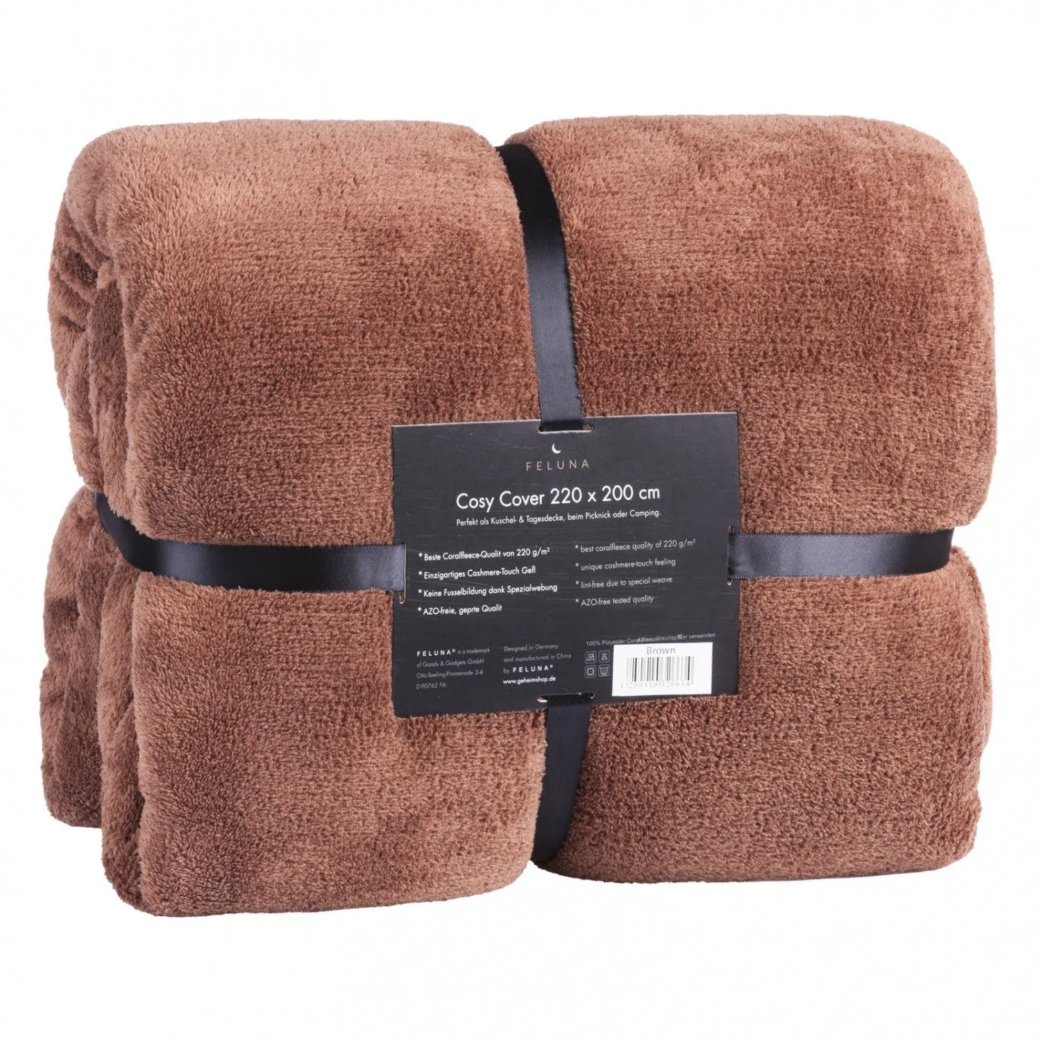 FELUNA Coral Fleece Kuscheldecke XXL Wohndecke, Cashmere-Touch