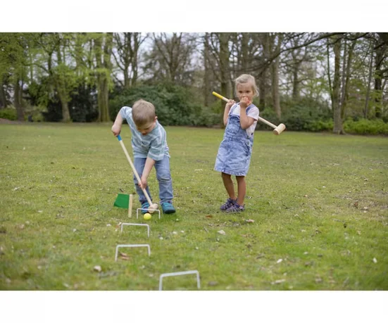 EICHHORN Krocket Set aus Holz für Kinder Outdoor Lernspielzeug