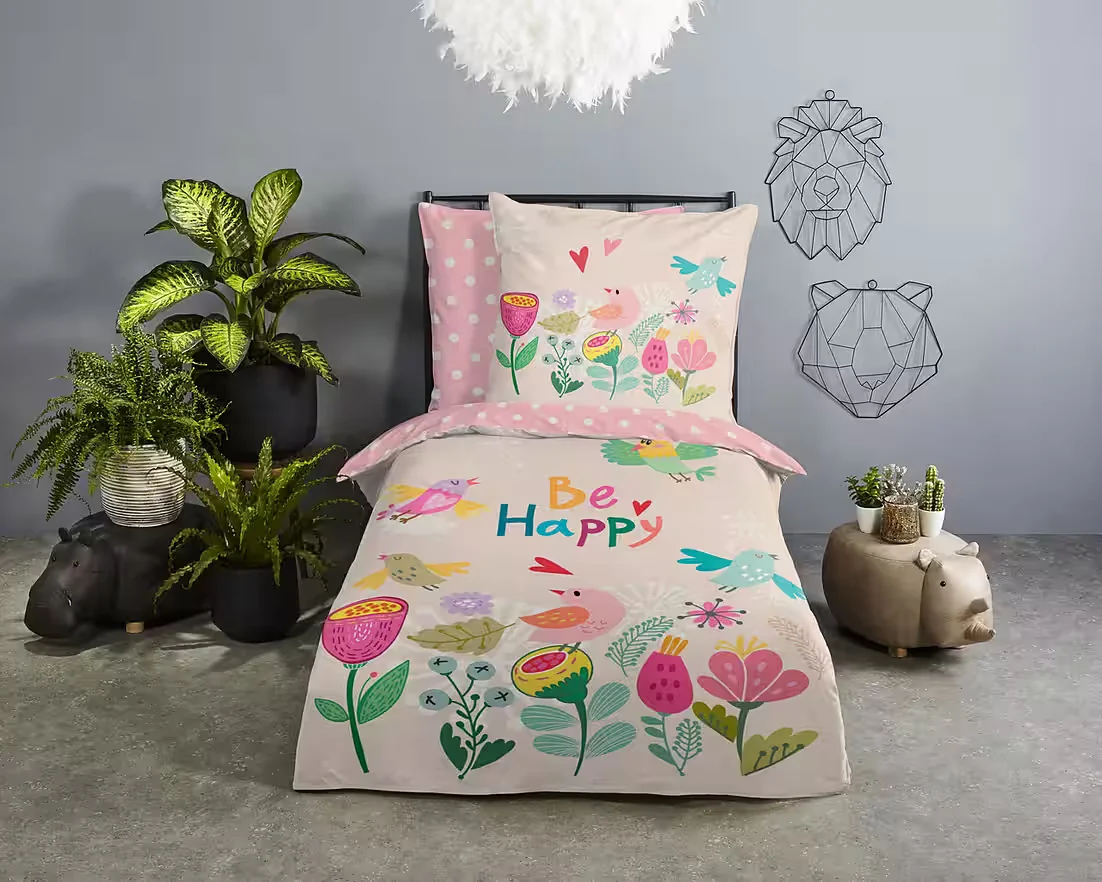 GOOD MORNING Kinderbettwäsche Happily