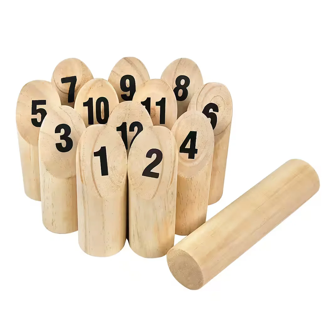 FIVMEN Kubb Wikingerspiel aus Kiefernholz - Outdoor Holz Wurfspiel