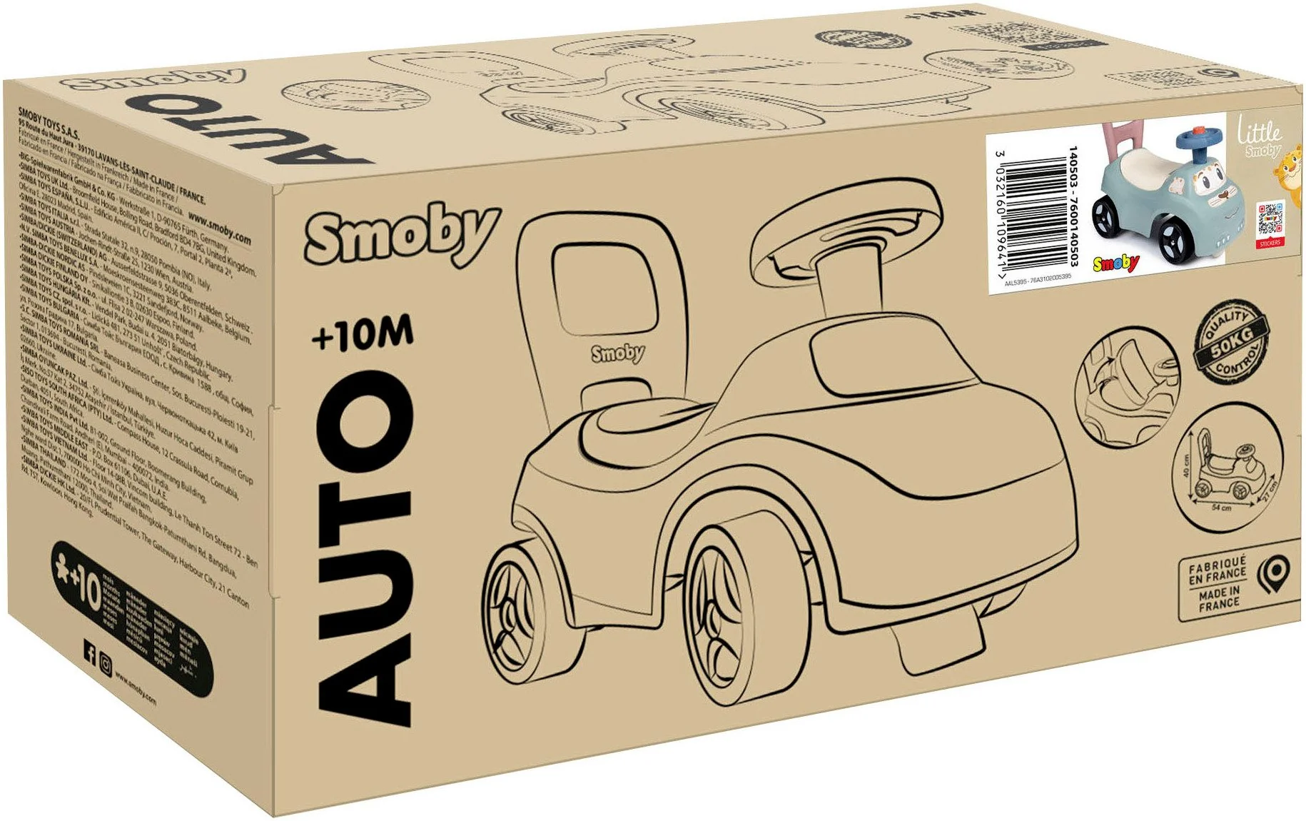 SMOBY Little Smoby Rutscherauto Kinderfahrzeug