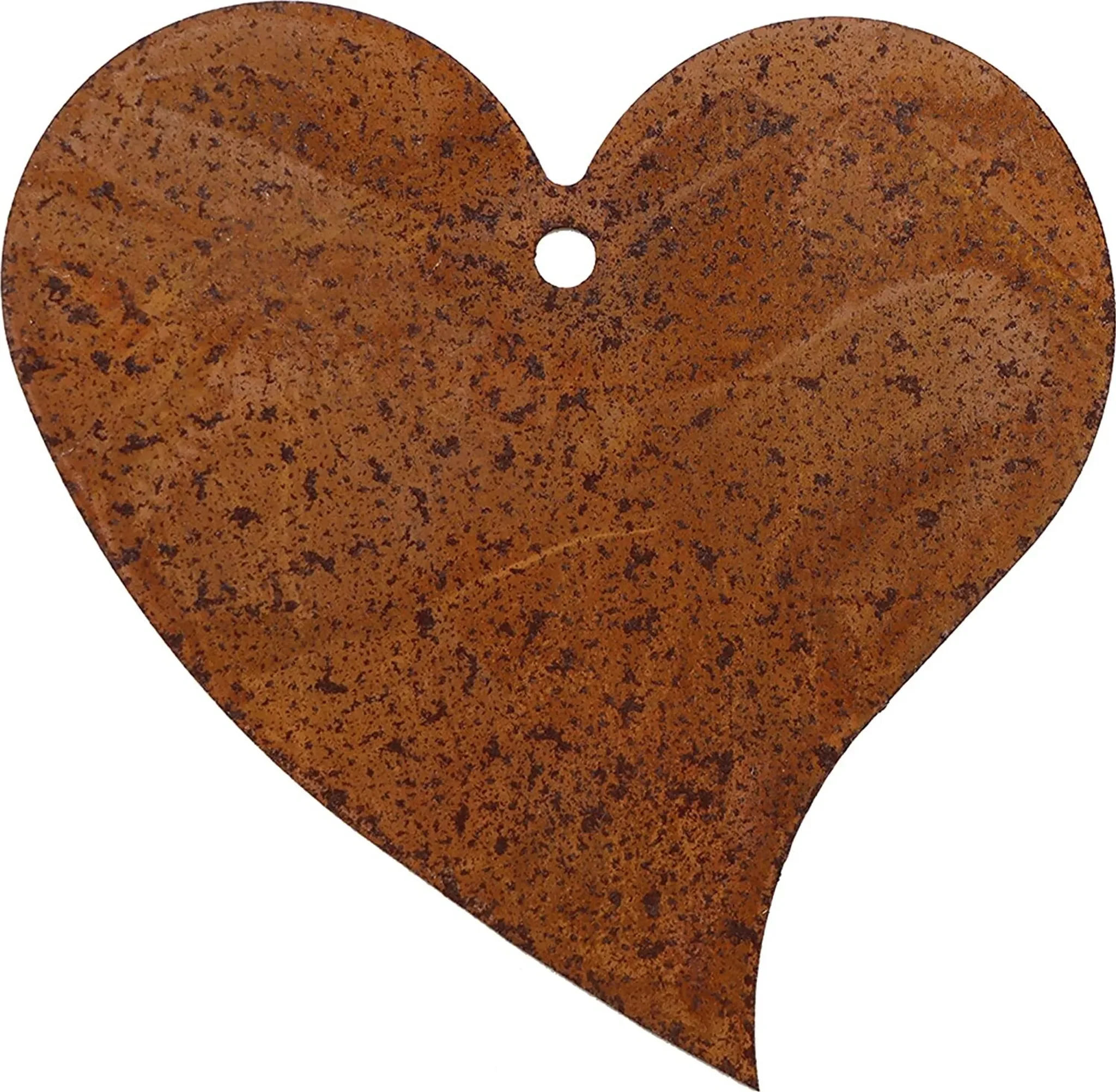 Hängedeko Herz aus Metall – 10 cm, Vintage-Rostoptik