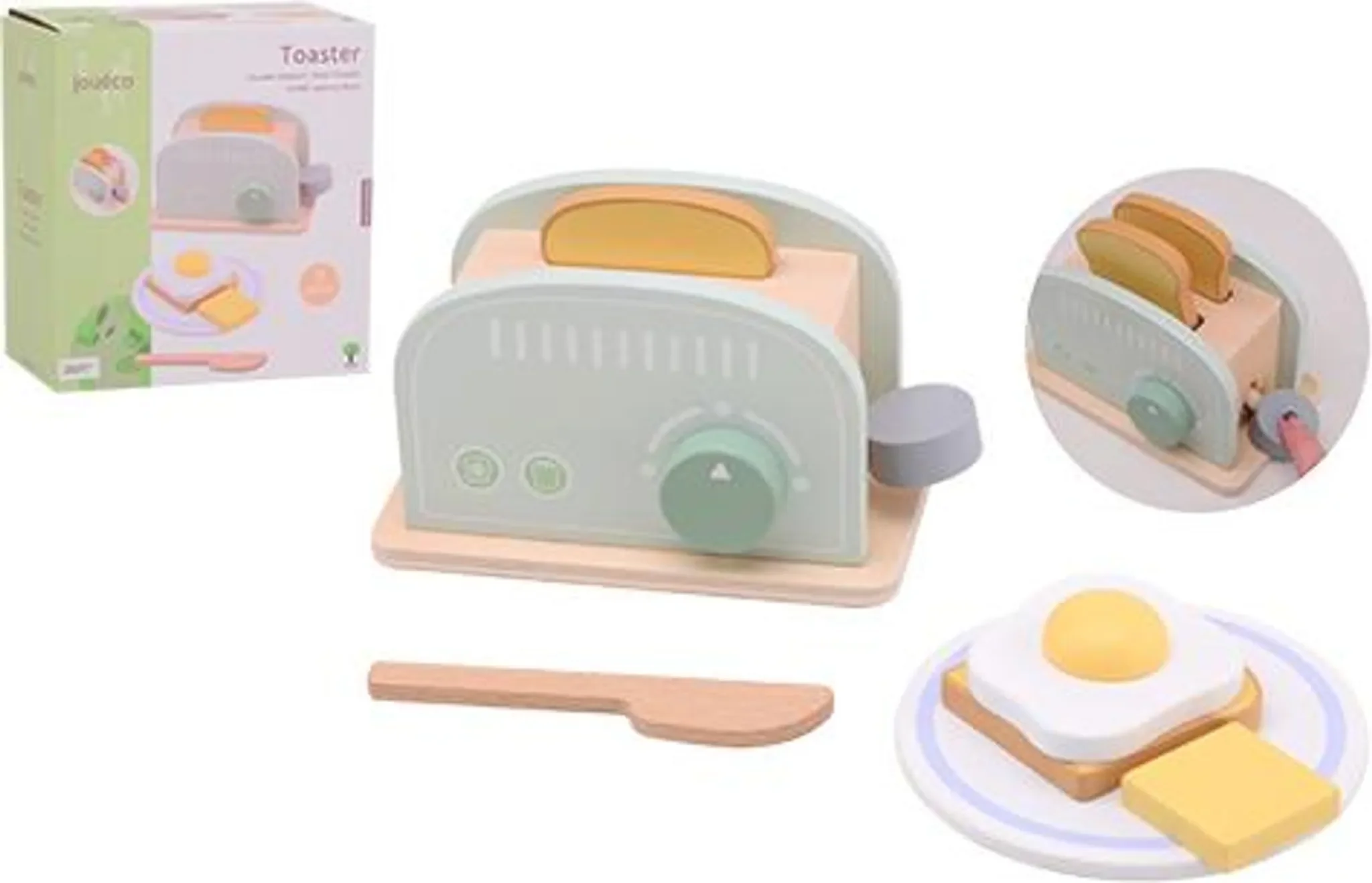 Jouéco Holzspielzeug-Toaster mit Zubehör