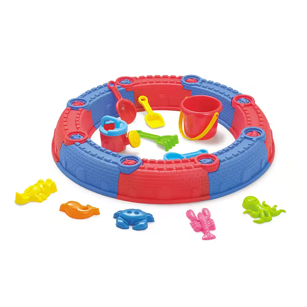 TIKTAKTOO Sandform-Set 19-tlg. runder Mini-Sandkasten für Balkon