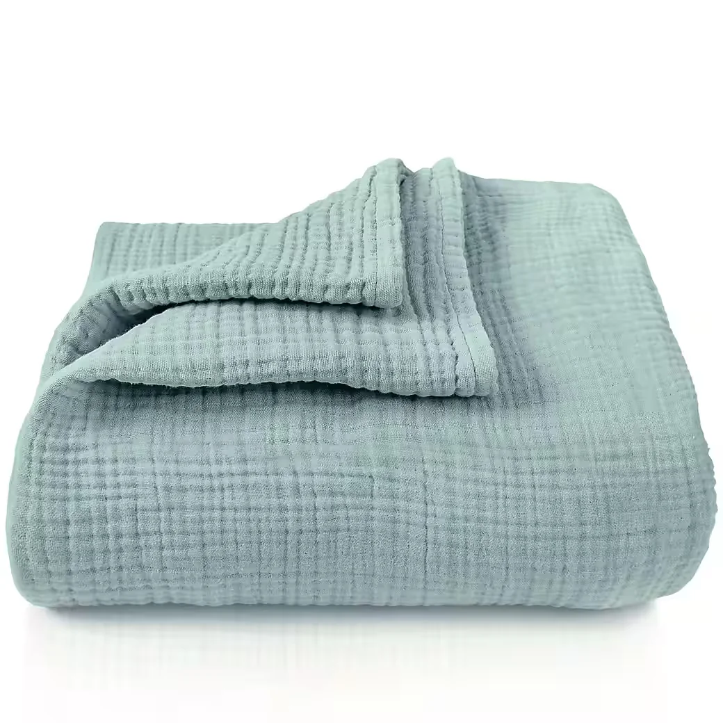 LAYNENBURG Musselin Babydecke vierlagig 100 Prozent Baumwolle