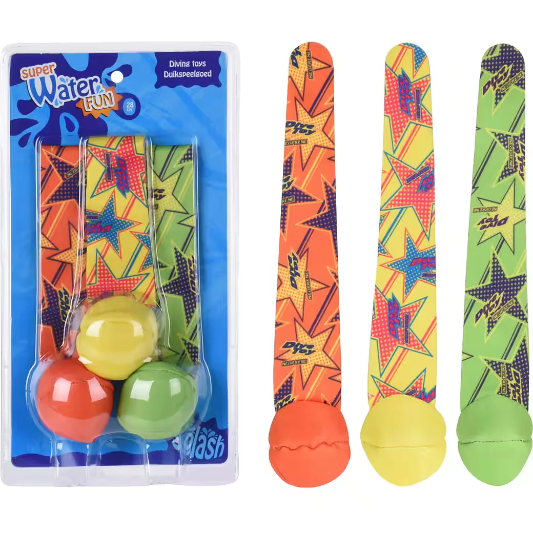KOOPMAN Wasserball 3er Set für Kinder, Neopren Wurfbälle 28x5 cm
