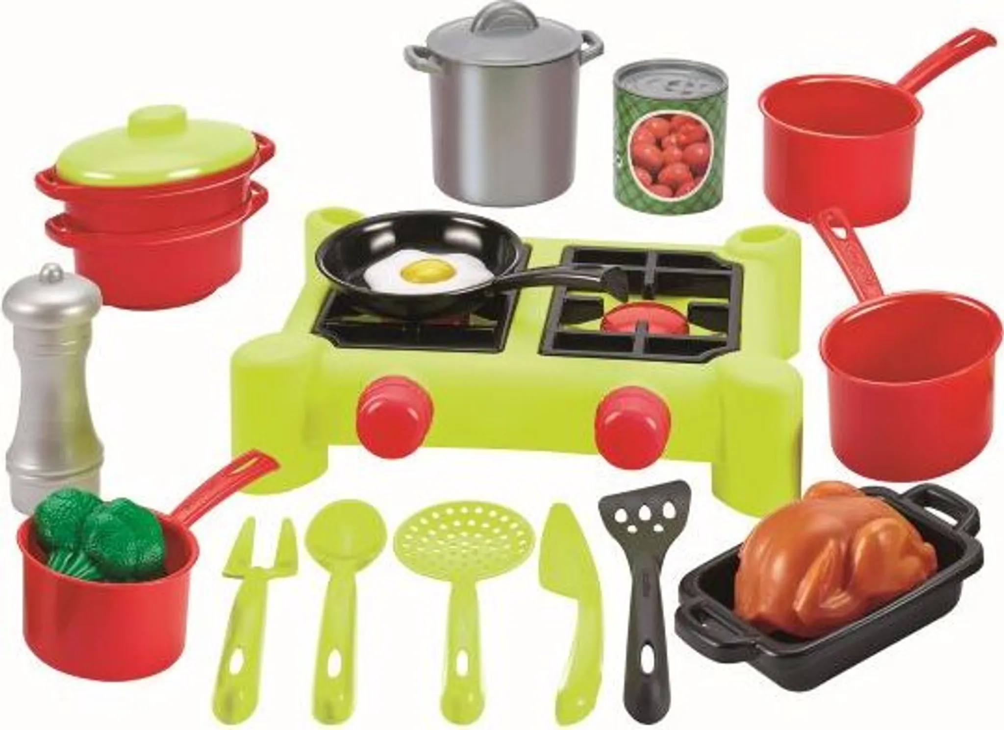 Ecoiffier Campingkocher mit Zubehör – Spiel-Kochset für unterwegs