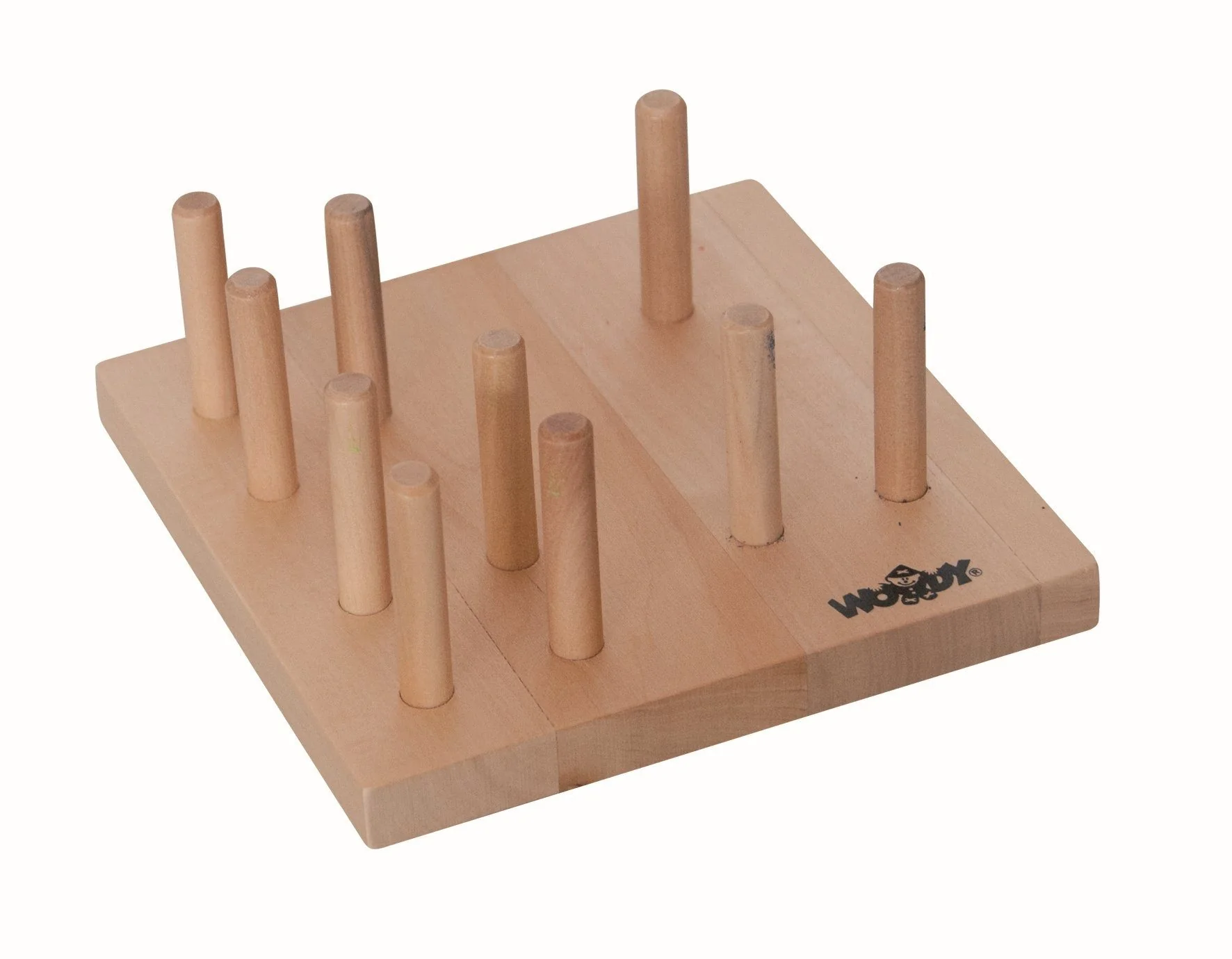 WOODYLAND Lernspielzeug Holz Steck Sortierspiel 90264 16 Bausteine Formen