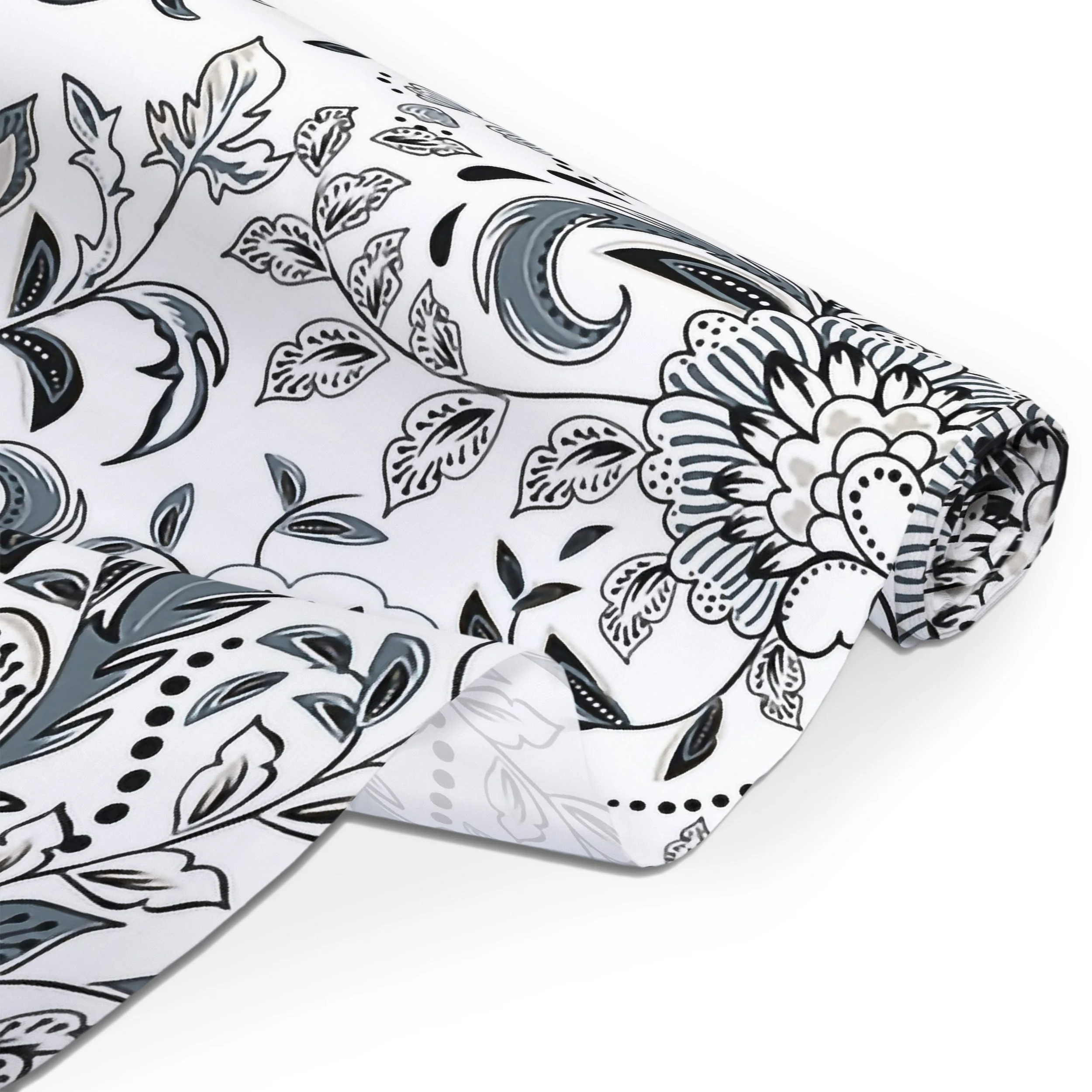 Amilian Baumwollstoff – Meterware 160 × 50 cm, Design „Folk Grau“