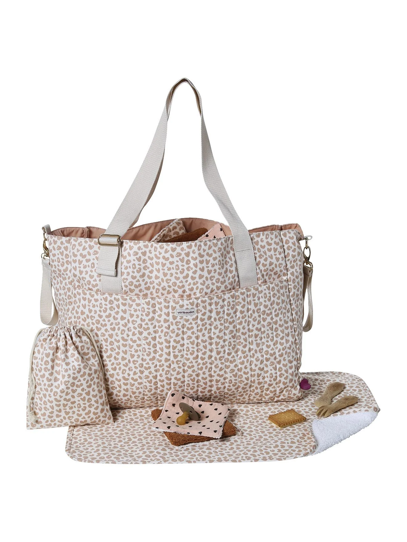 VERTBAUDET Wickeltasche Lovely Leo für Babys unterwegs