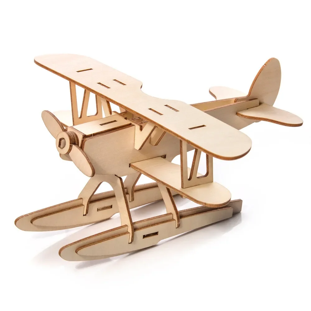 3D Holzpuzzle Flugzeug Modellbausatz Little Story D016