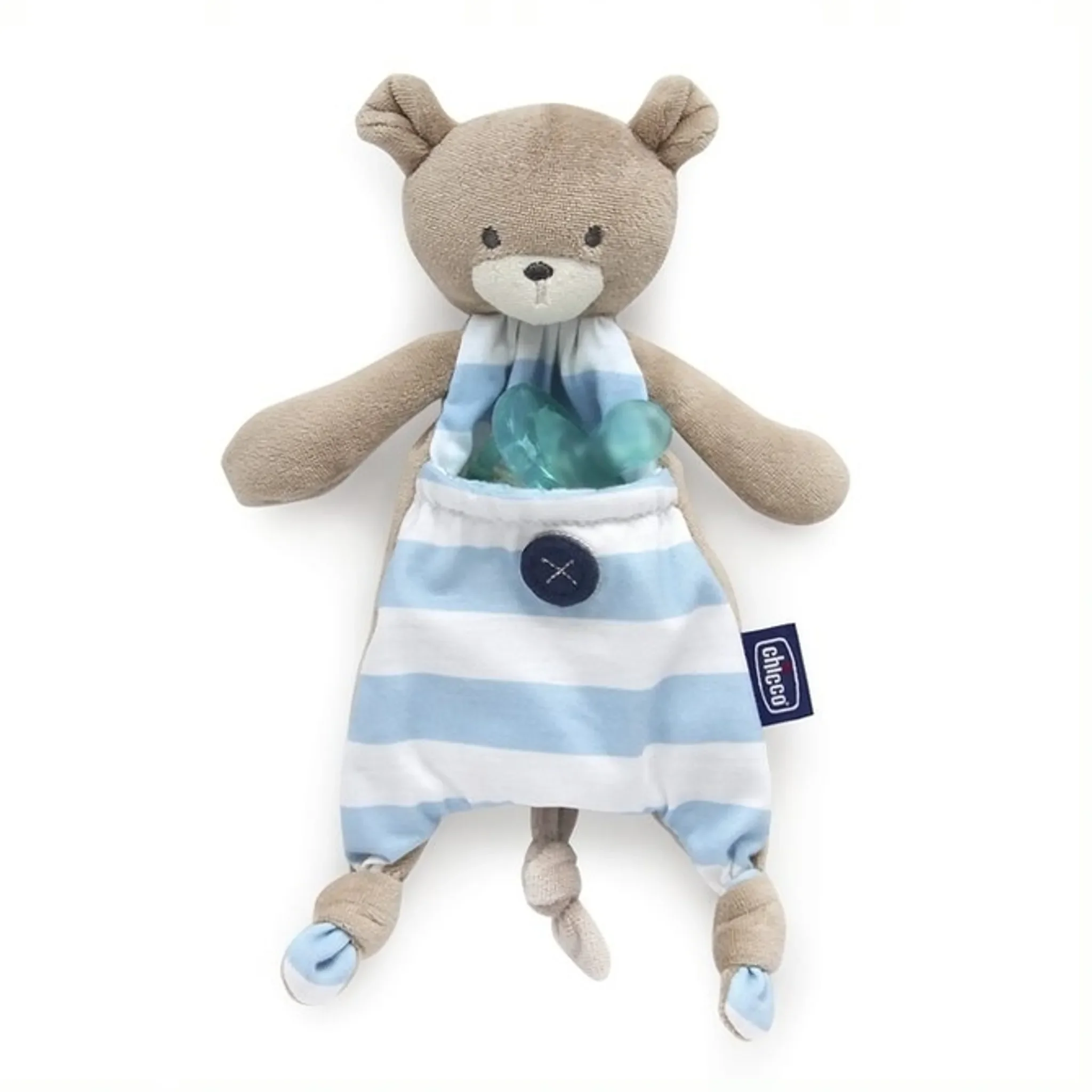 CHICCO Pocket Friend Schnullerhalter für Babys Kuscheltier