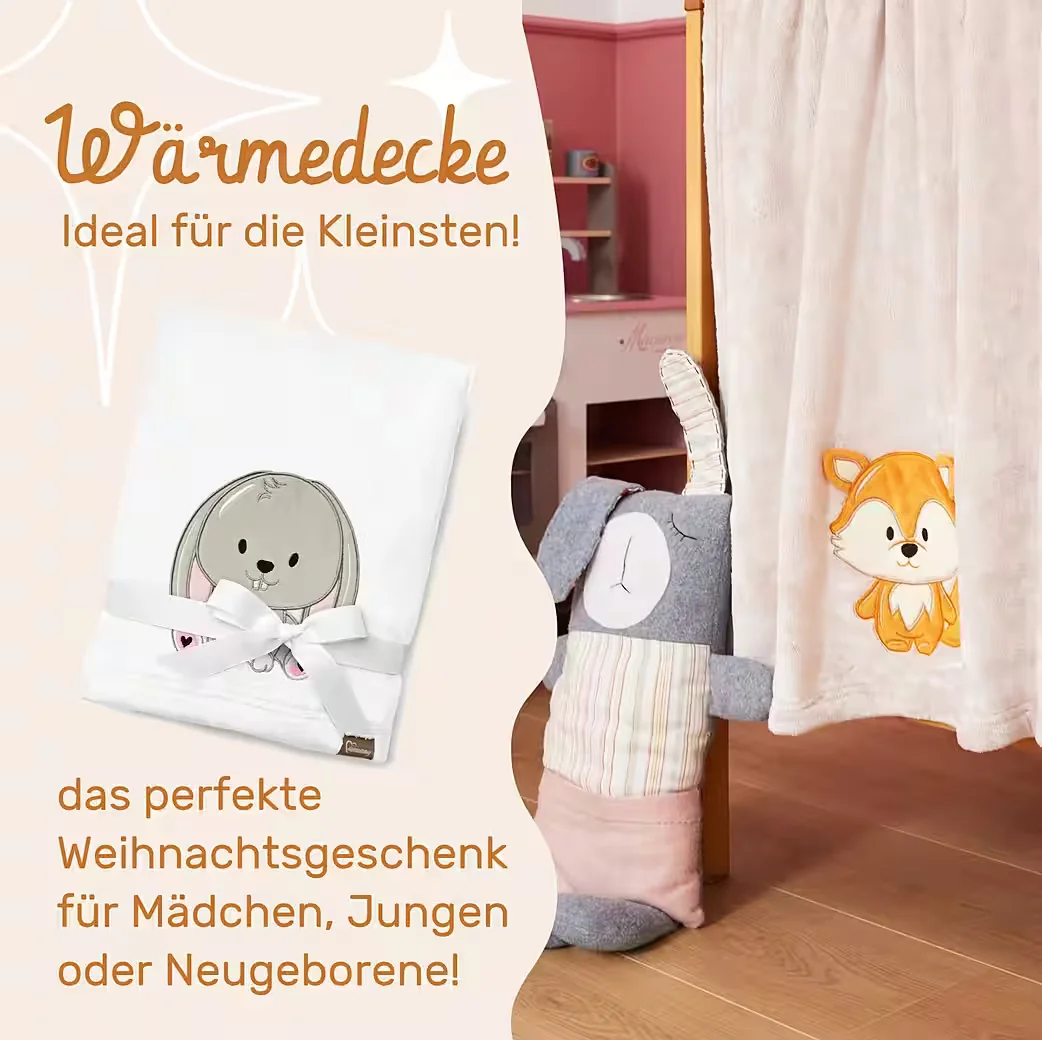 BE MAMMY Babydecke Kuscheldecke warm weich Wohndecke Geschenk BE20-168