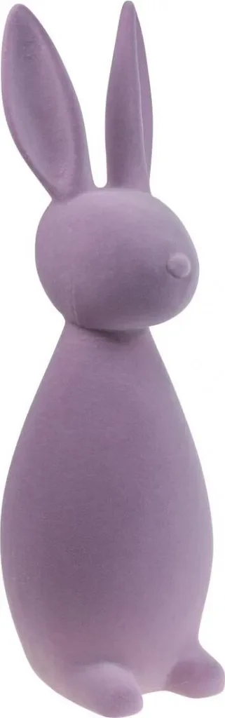 Viana Deko-Osterhase beflockt flieder lila 47 cm Figur