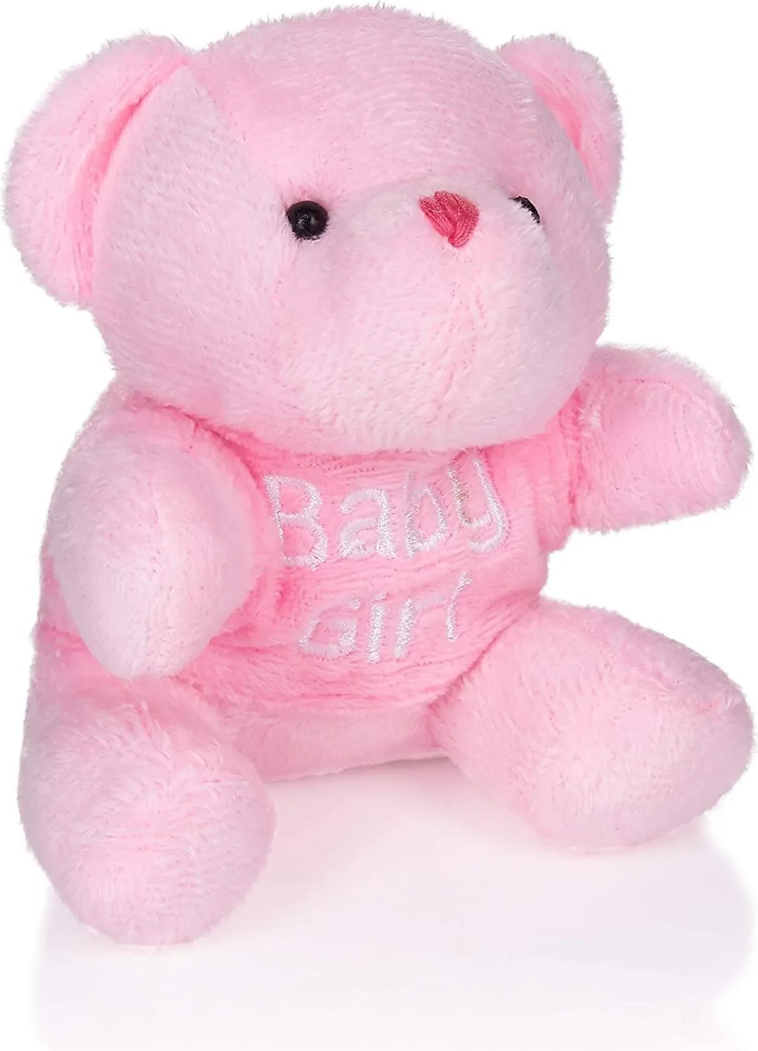 BRUBAKER 7-teiliges Babypflege Set - Willkommens Set für Mädchen - Baby Geschenkset mit Wanne und Plüschbär - Rosa