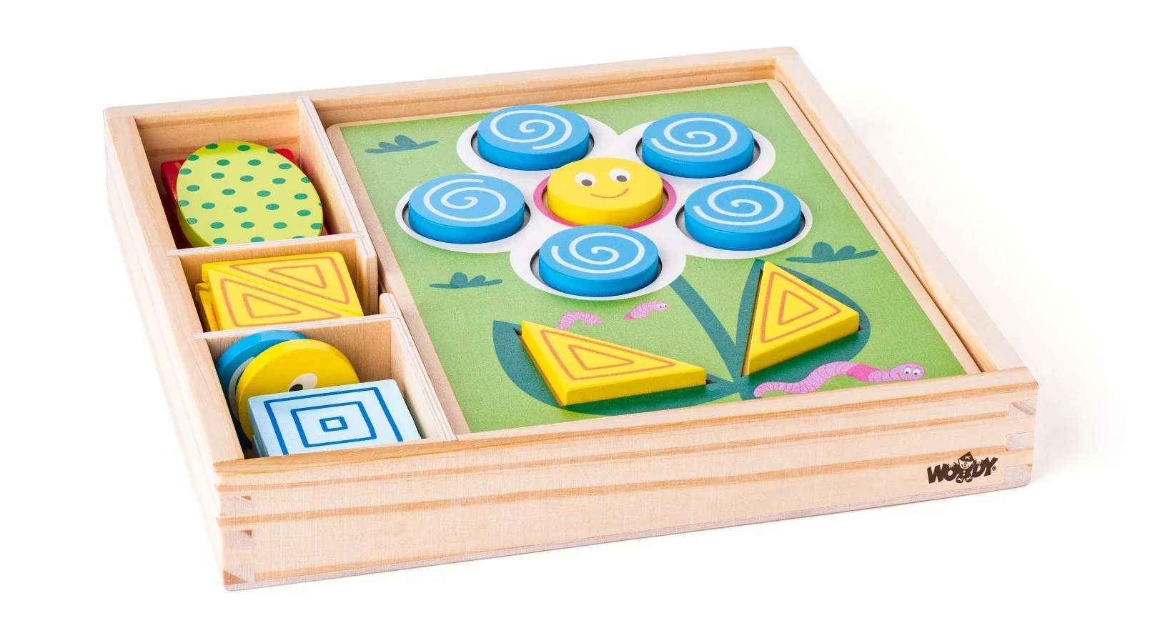 WOODYLAND Lernspielzeug aus Holz Legespiel Sortierspiel 10 Legetafeln