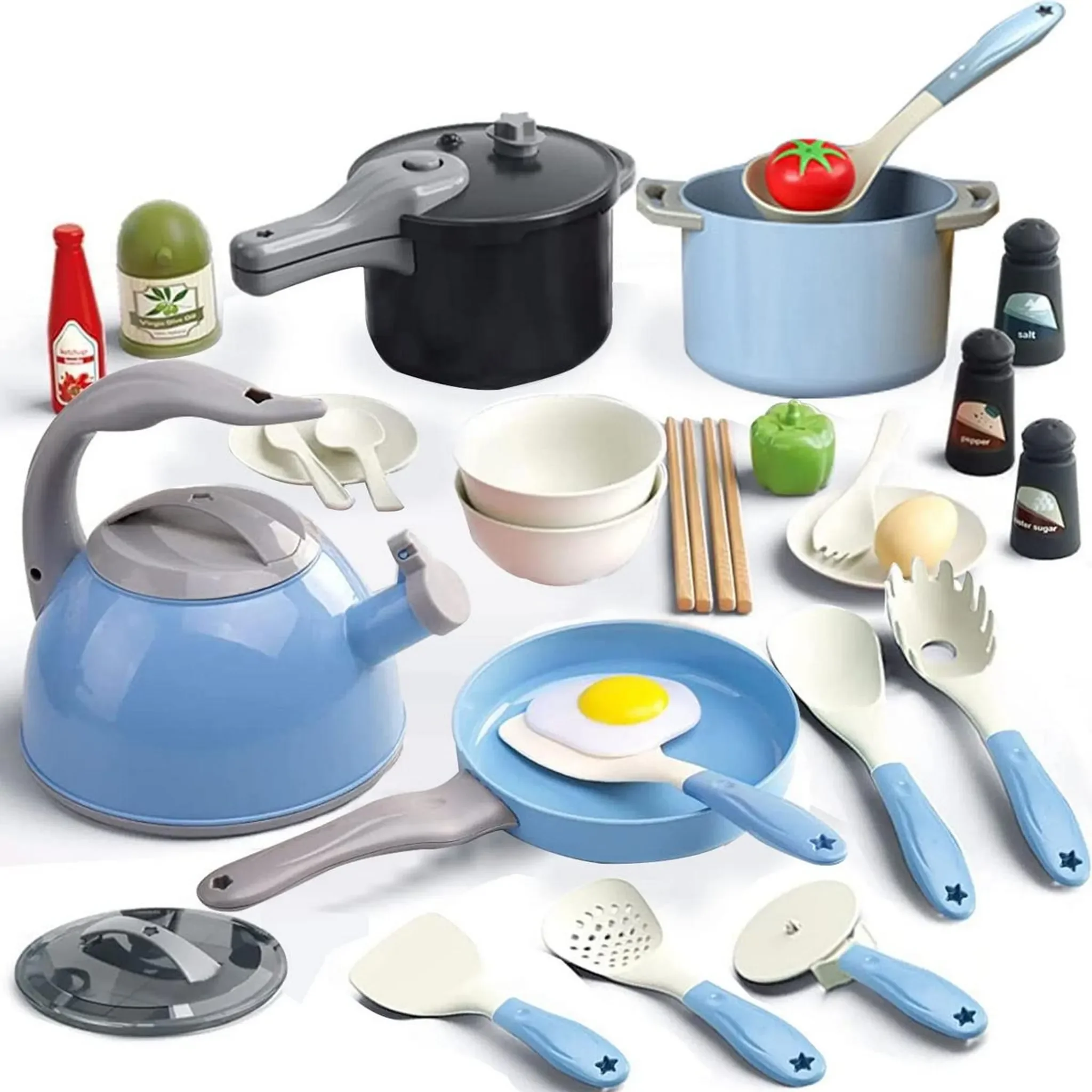 Kinderküche Zubehör Set – Spielküche Kochset für kleine Köche