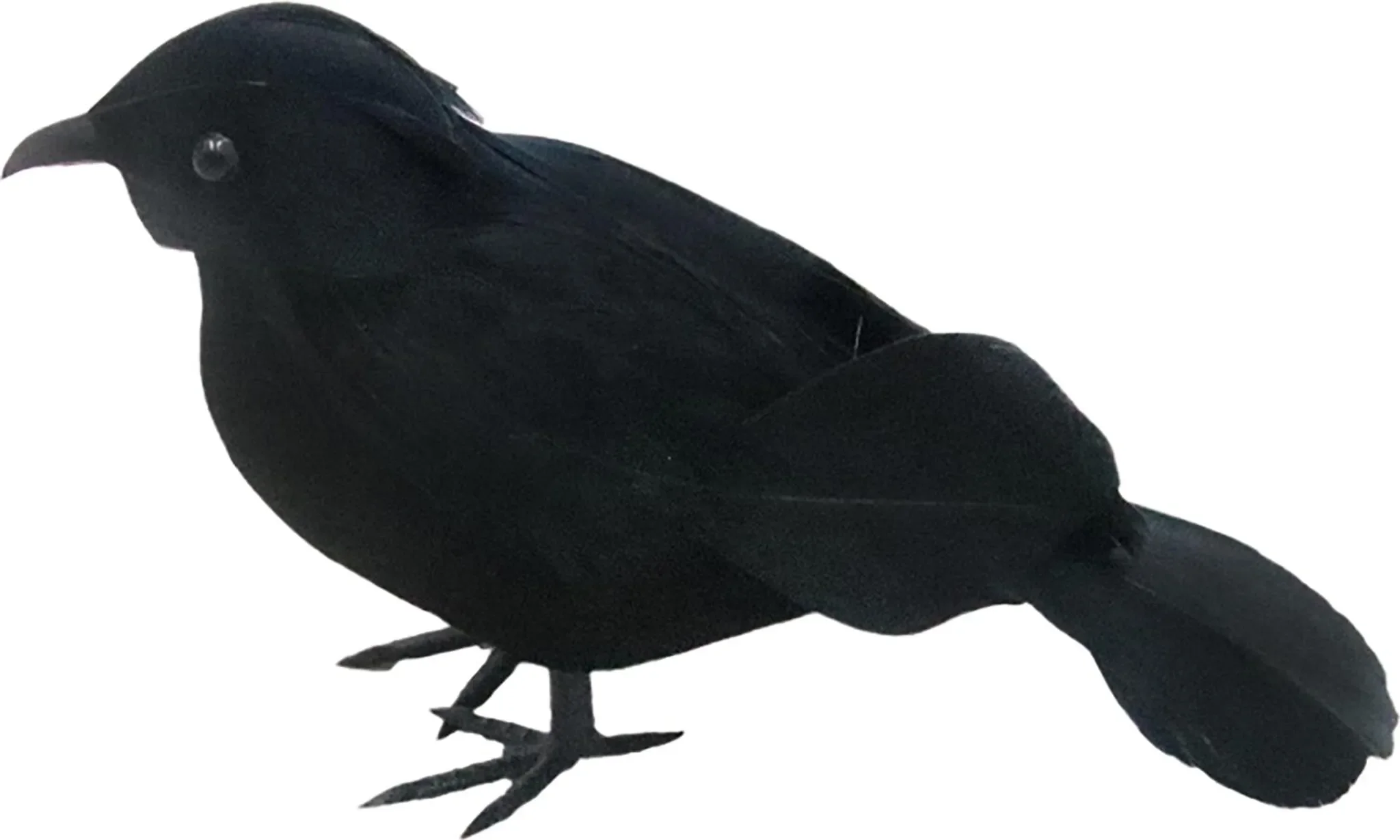 Hdvery Halloween-Dekoration „Schwarze Krähe“ – realistische Feder-Requisite