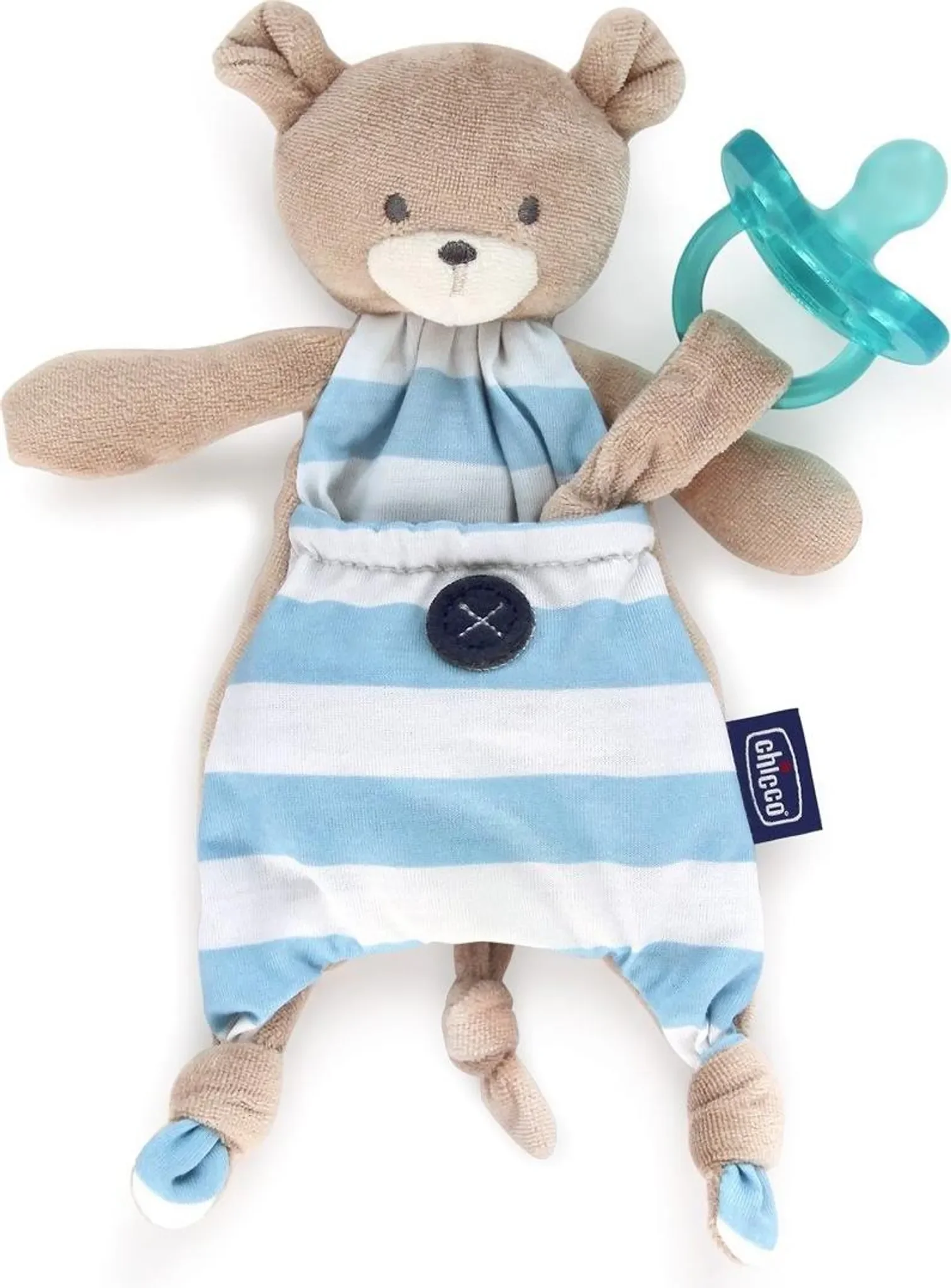CHICCO Pocket Friend Schnullerhalter für Babys Kuscheltier