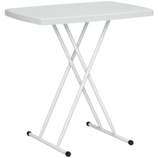 OUTSUNNY Gartentisch höhenverstellbar klappbar Kunststoff rechteckig