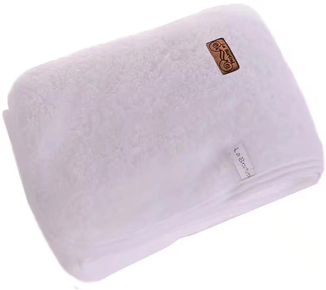 LA BORTINI Babydecke Fleece Kuscheldecke weiß für Kinderwagen