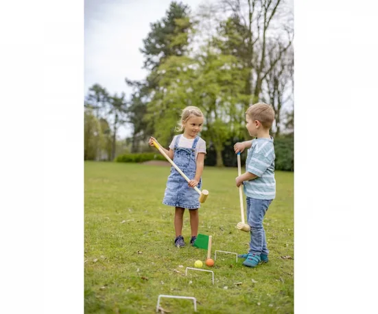 EICHHORN Krocket Set aus Holz für Kinder Outdoor Lernspielzeug