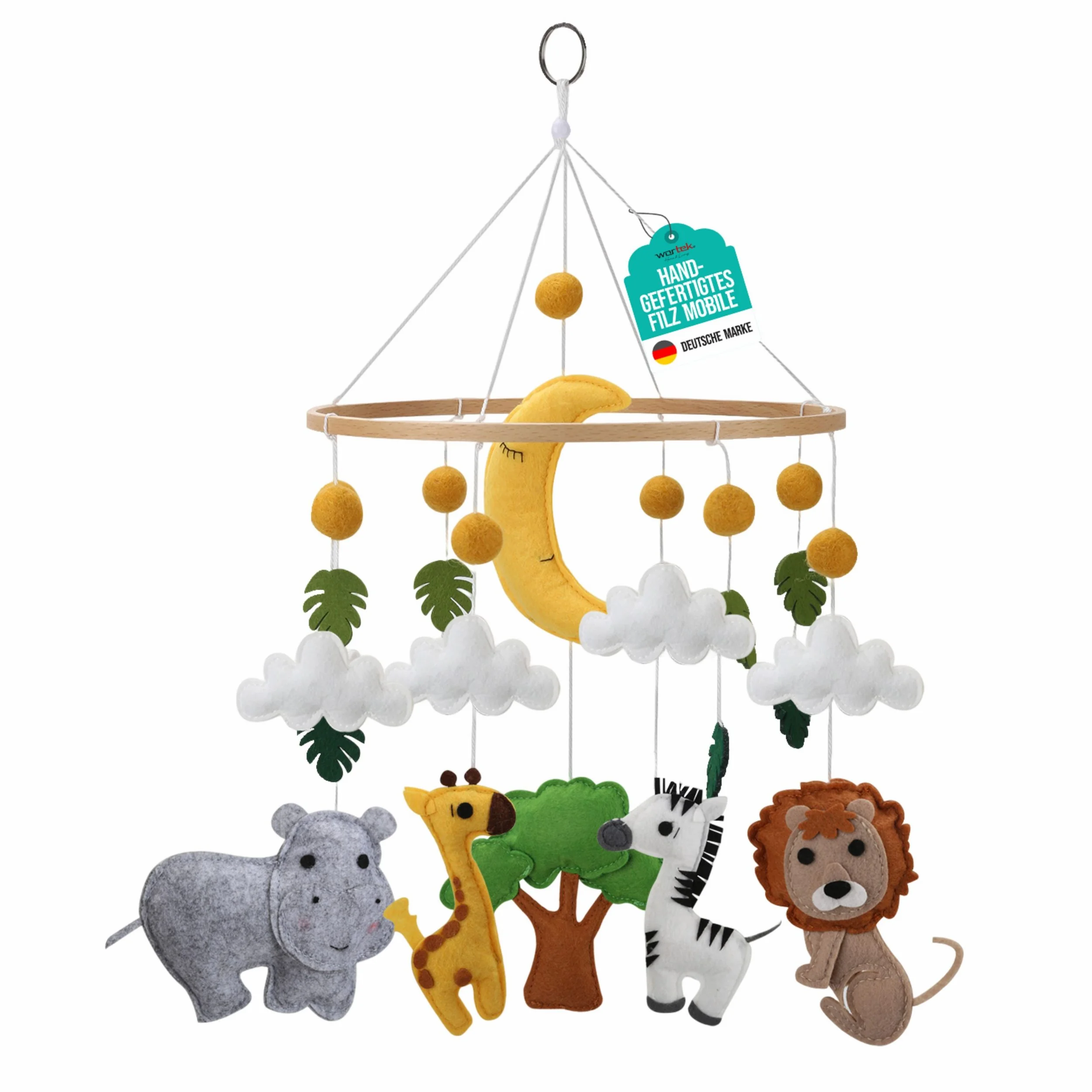 wortek Baby Mobile Windspiel zum Aufhängen für Babybett