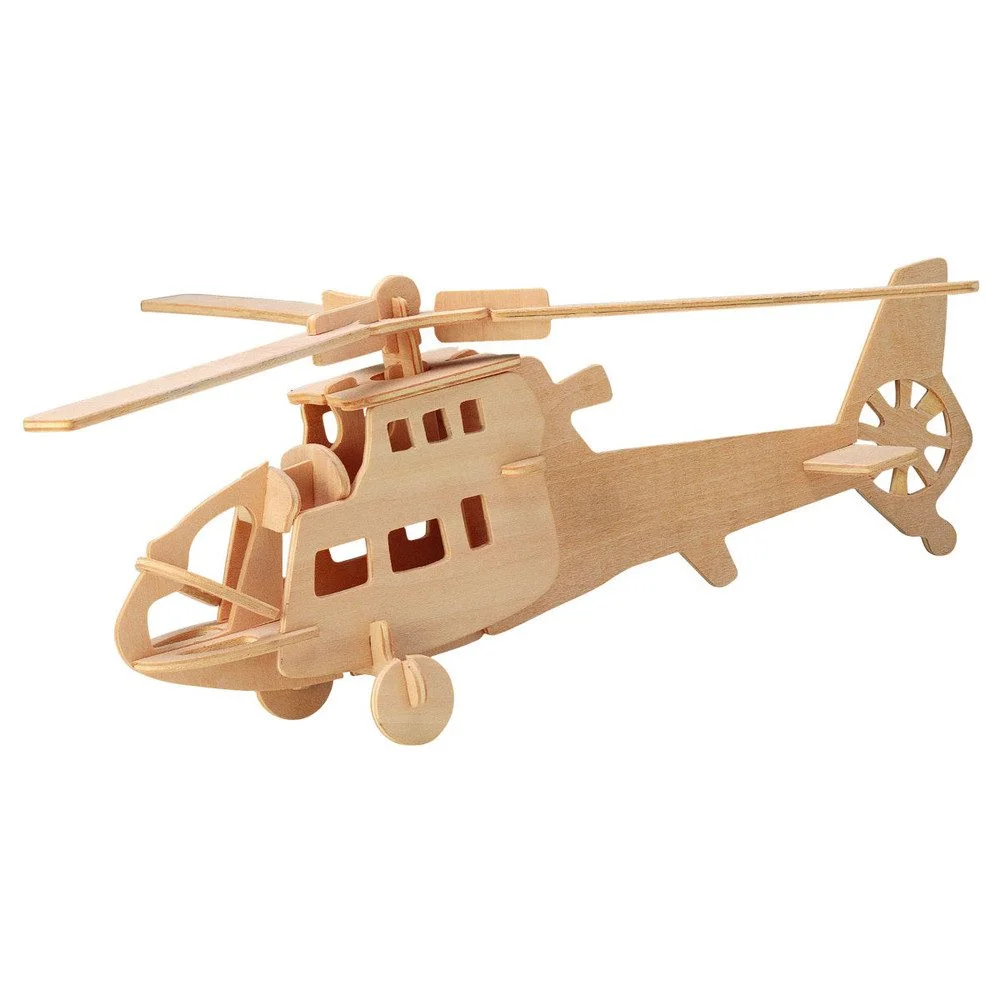 Besttoy Holz-Modellbau – 3D Steckbausatz „Helikopter Fighter Plane“