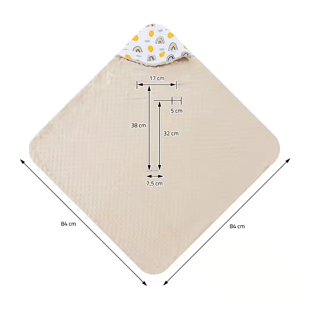 JOYZ Einschlagdecke Kuscheldecke Baby Kapuze Baumwolle doppelseitig