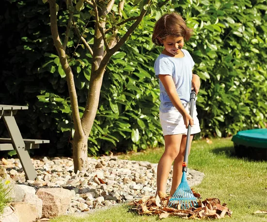 HAPPY PEOPLE Kinder Gartenset GARDENA Combisystem Drahtbesen 88,5 cm