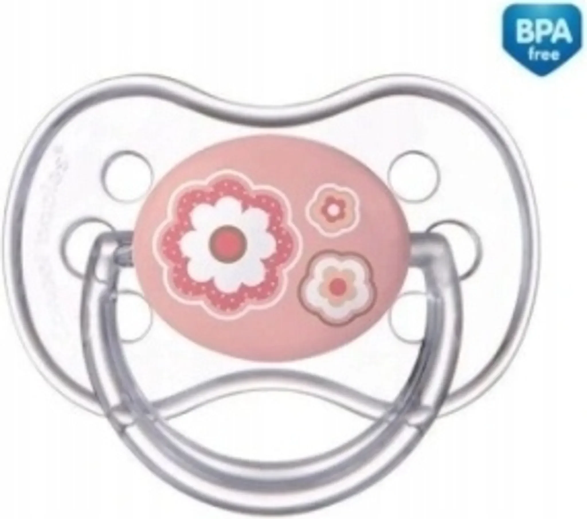 Canpol babies Silikon Schnuller symmetrisch 6-18 Monate rosa 1 Stk
