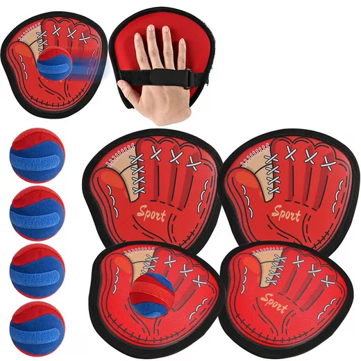 CLTYQ Klettball Wurfspiel Set Outdoor für Kinder, 4 Handteller + Ball