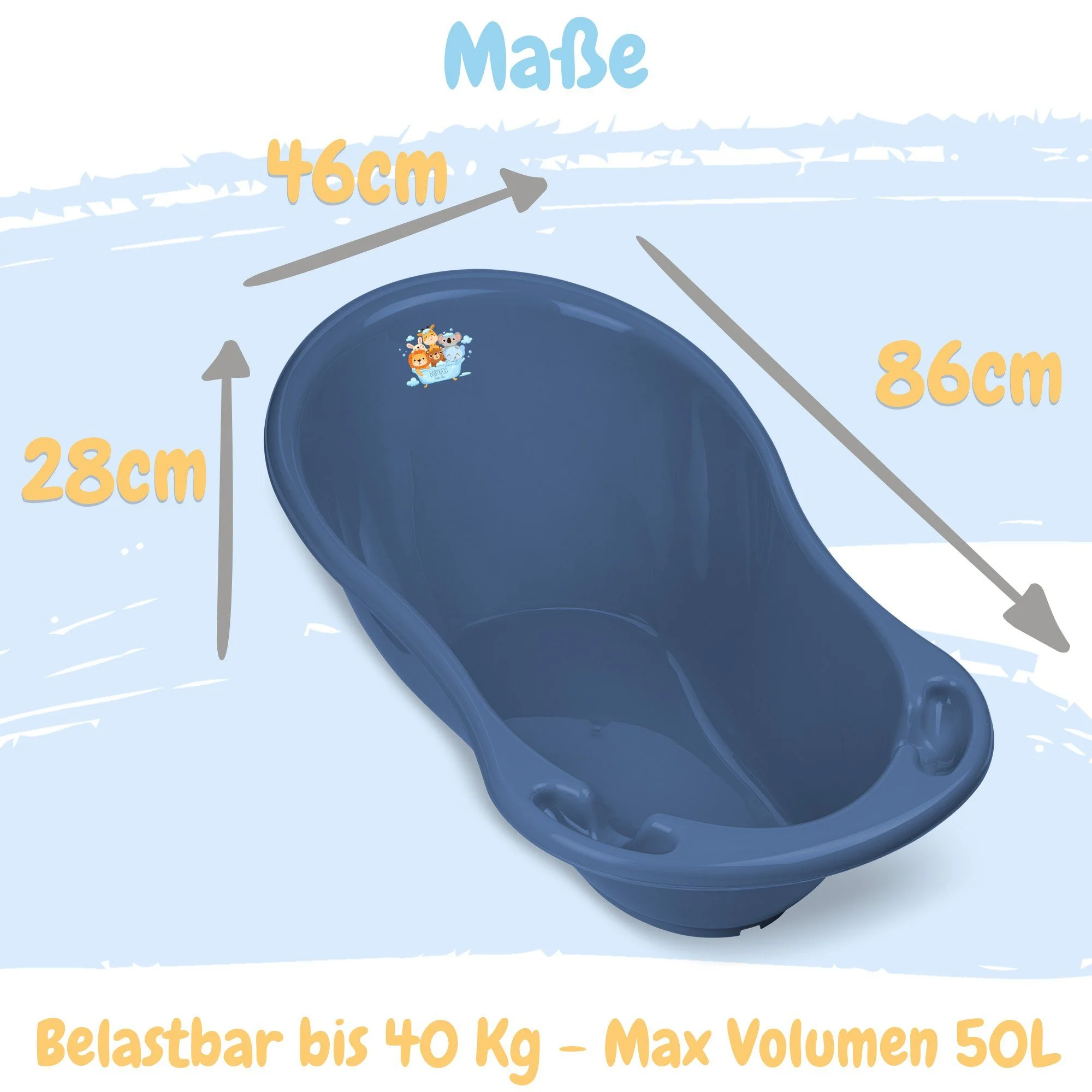 BABYKAJO Babybadewanne für Neugeborene und Babys
