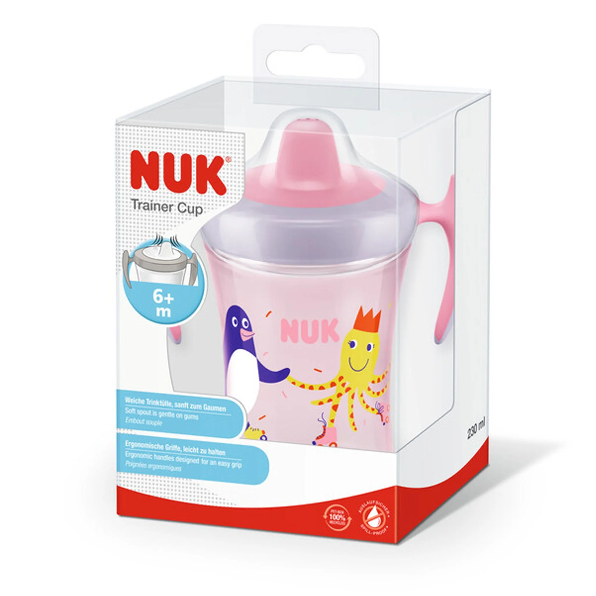 NUK Trainer Cup, rosa – 230 ml, BPA-frei