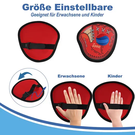 CLTYQ Klettball Wurfspiel Set Outdoor für Kinder, 4 Handteller + Ball