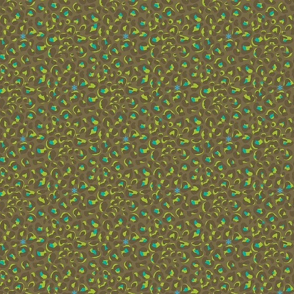 LARISSASTOFFE – Baumwollstoff „Leopard Animal“ Olivgrün