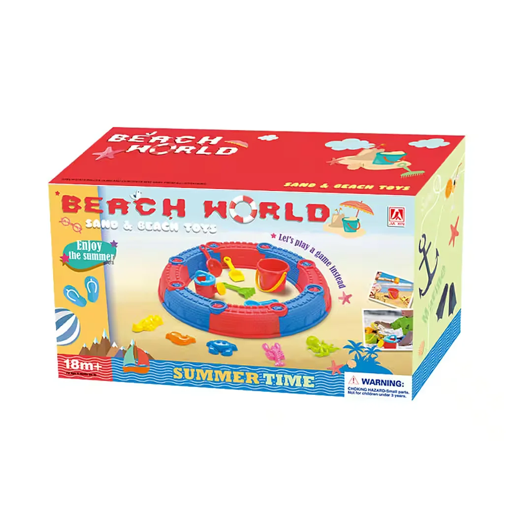 TIKTAKTOO Sandform-Set 19-tlg. runder Mini-Sandkasten für Balkon