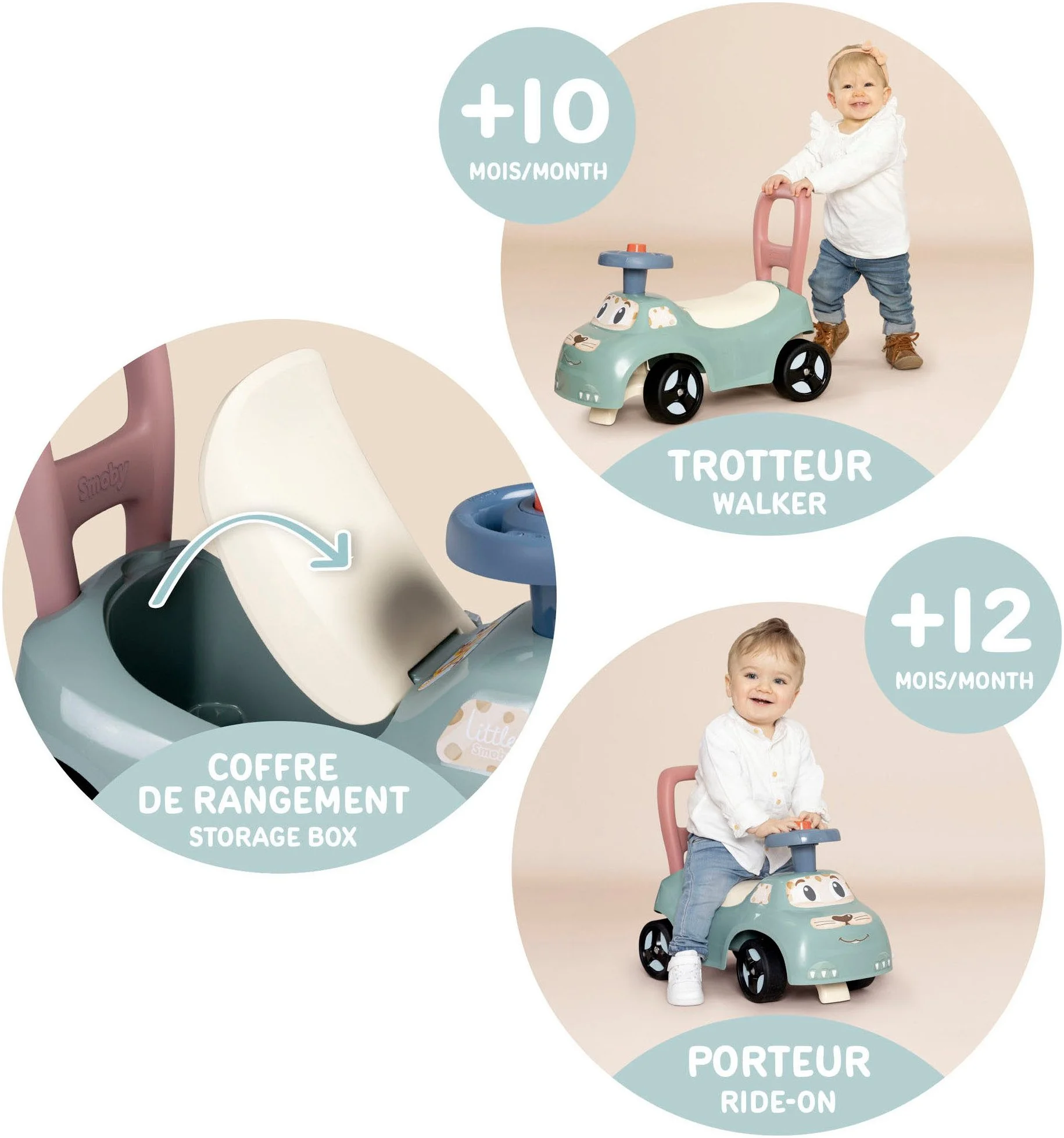SMOBY Little Smoby Rutscherauto Kinderfahrzeug